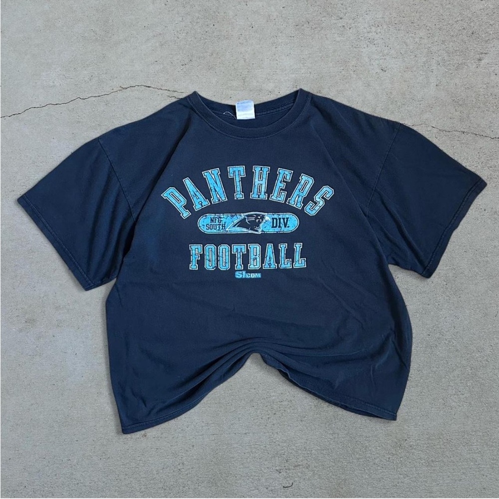 Vintage Y2K Sports Illustrated Gildan Panthers Football Tee - Black